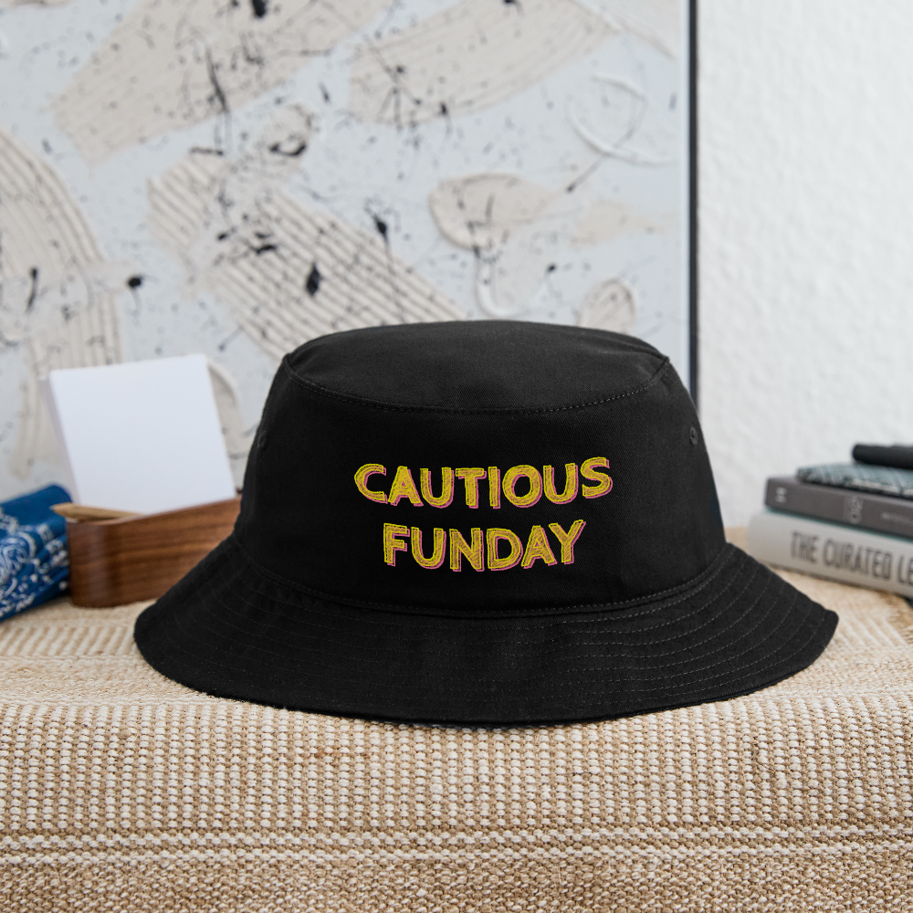 Cautious Funday Bucket Hat - black