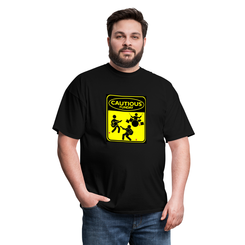 Cautious Funday Graphic Tee Unisex - black