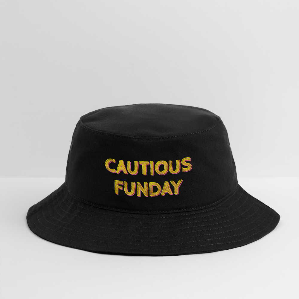 Cautious Funday Bucket Hat - black