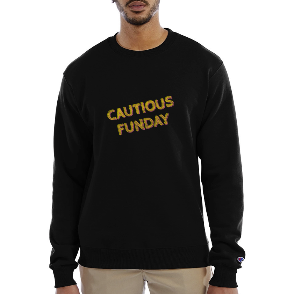 Cautious Funday Crew Sweatshirt - black