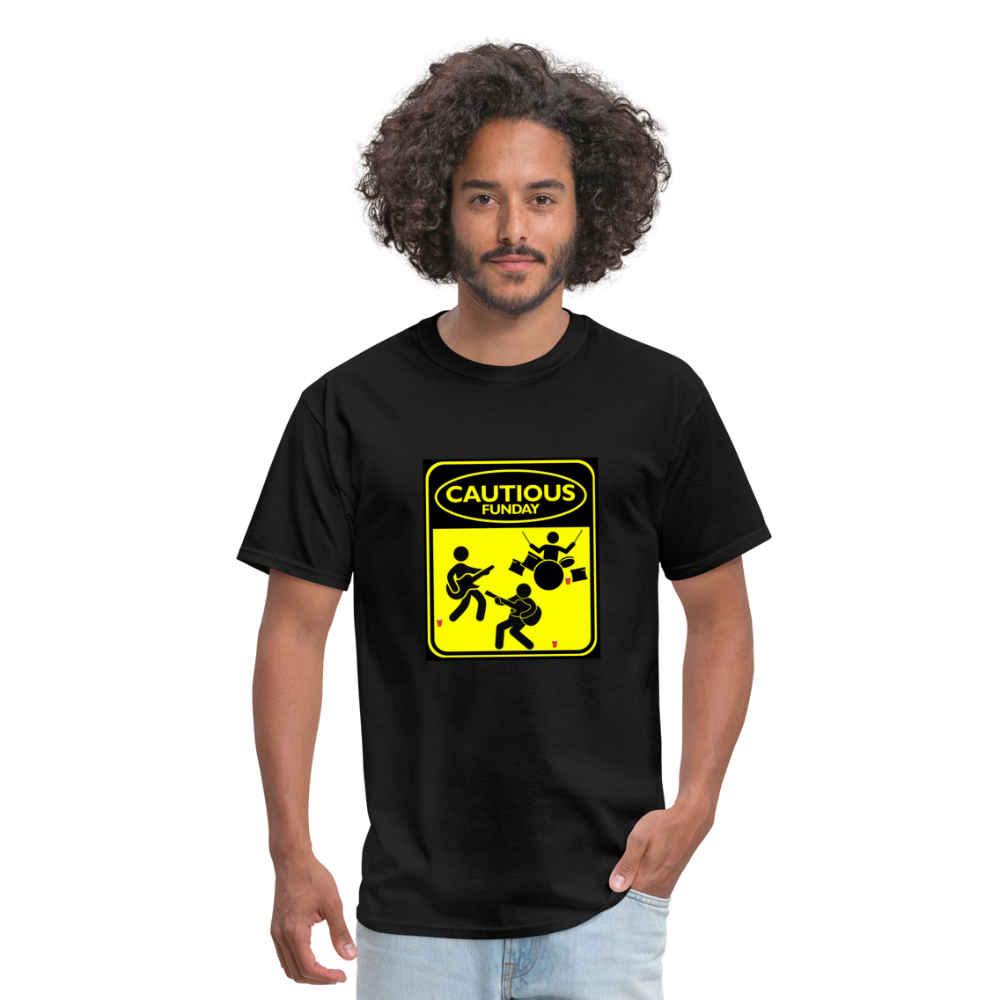 Cautious Funday Graphic Tee Unisex - black