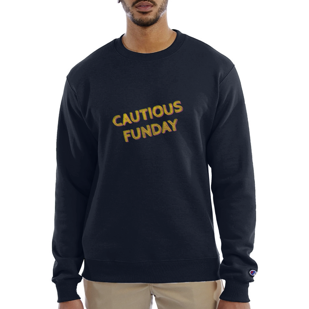 Cautious Funday Crew Sweatshirt - navy