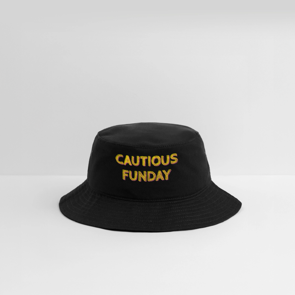Cautious Funday Bucket Hat - black