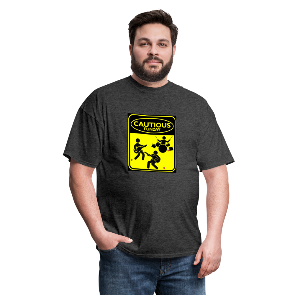 Cautious Funday Graphic Tee Unisex - heather black