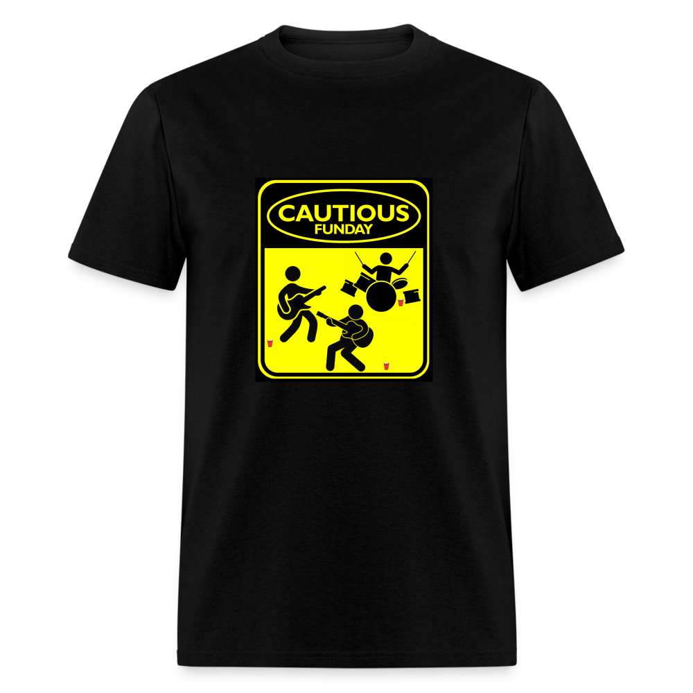 Cautious Funday Graphic Tee Unisex - black