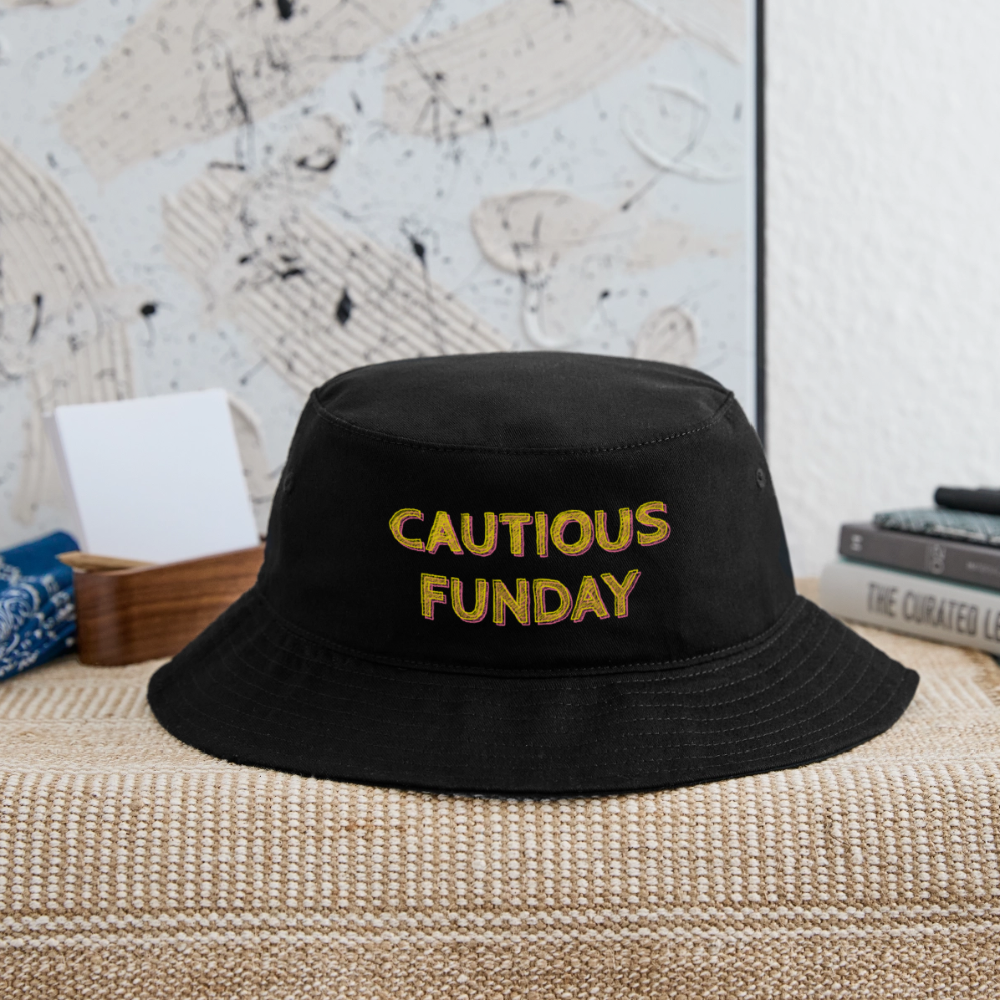Cautious Funday Bucket Hat - black