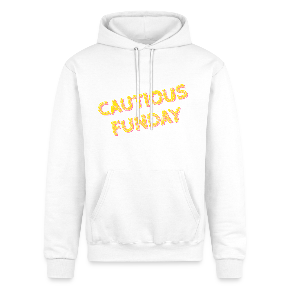 Cautious Funday Hoodie - white