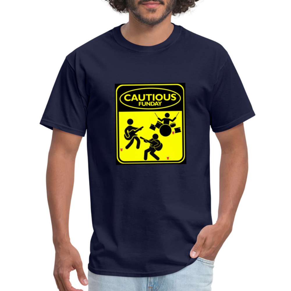 Cautious Funday Graphic Tee Unisex - navy