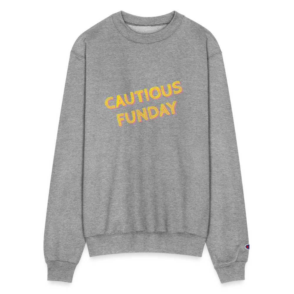 Cautious Funday Crew Sweatshirt - heather gray