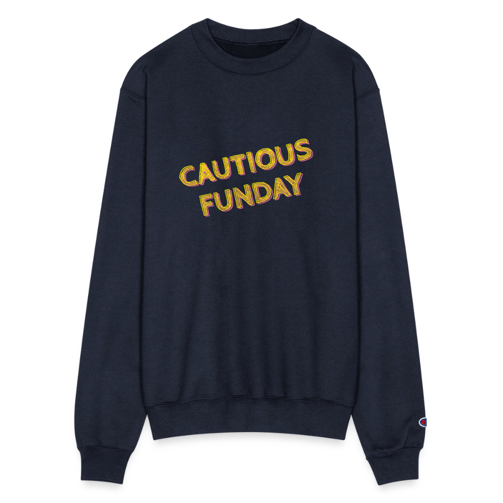 Cautious Funday Crew Sweatshirt - navy