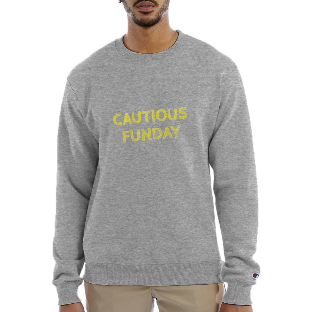 Cautious Funday Crew Sweatshirt - heather gray