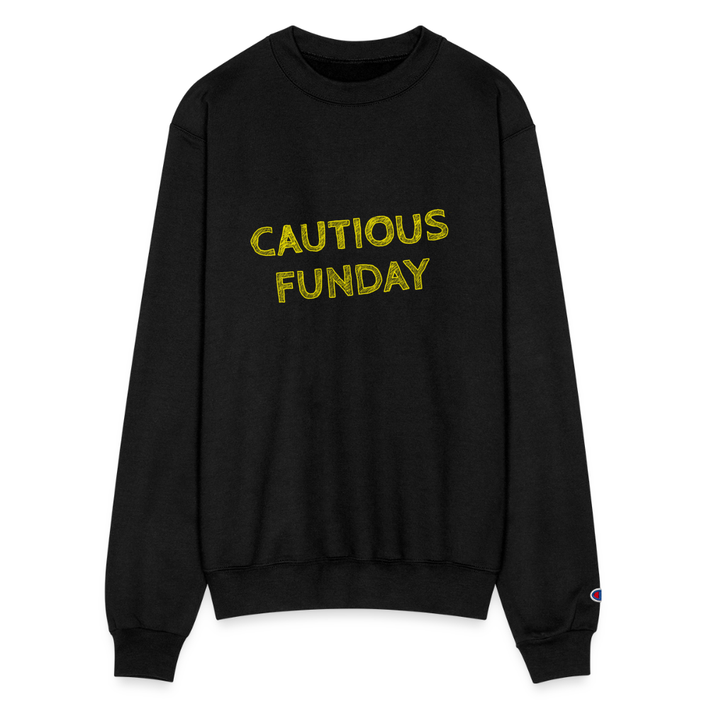Cautious Funday Crew Sweatshirt - black