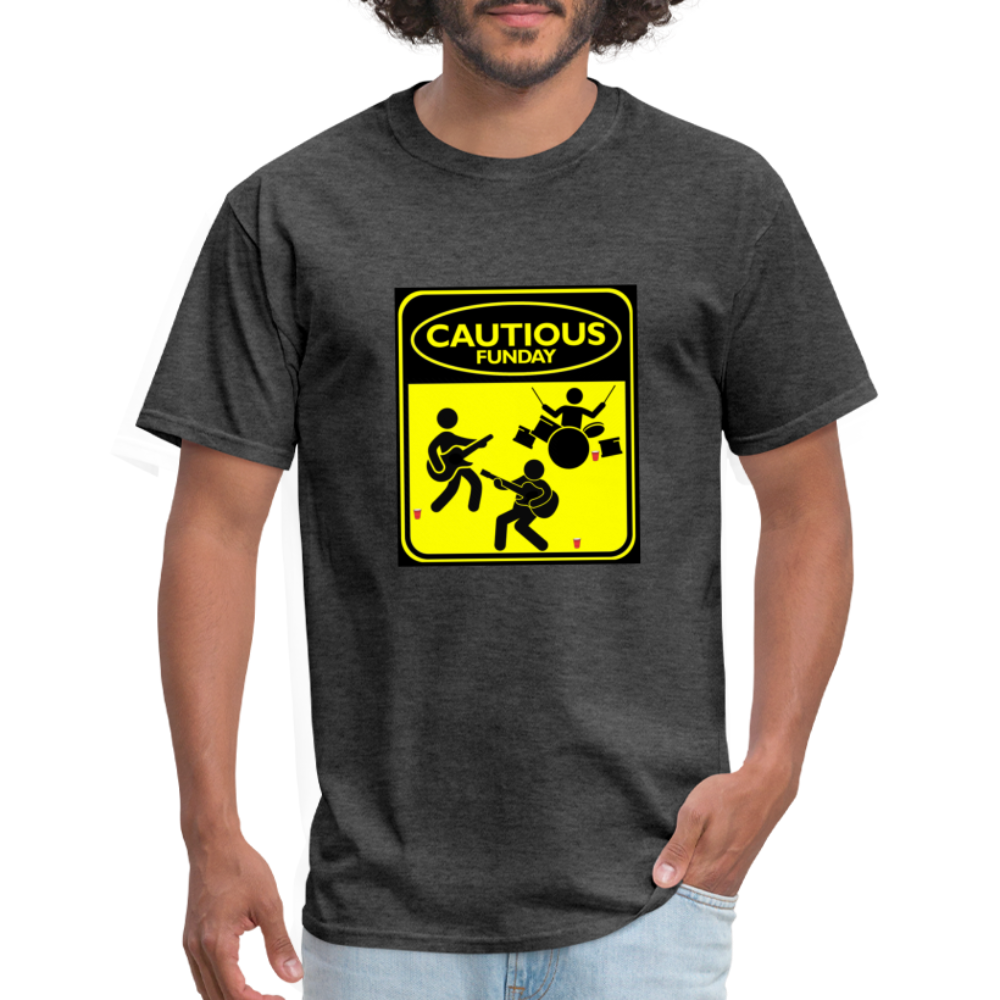 Cautious Funday Graphic Tee Unisex - heather black