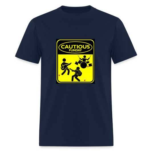 Cautious Funday Graphic Tee Unisex - navy