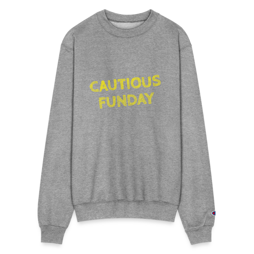 Cautious Funday Crew Sweatshirt - heather gray