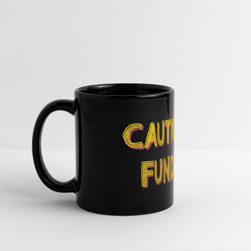 Cautious Funday Panoramic Mug - black