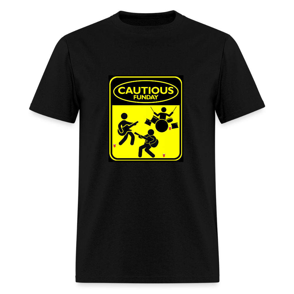 Cautious Funday Graphic Tee Unisex - black