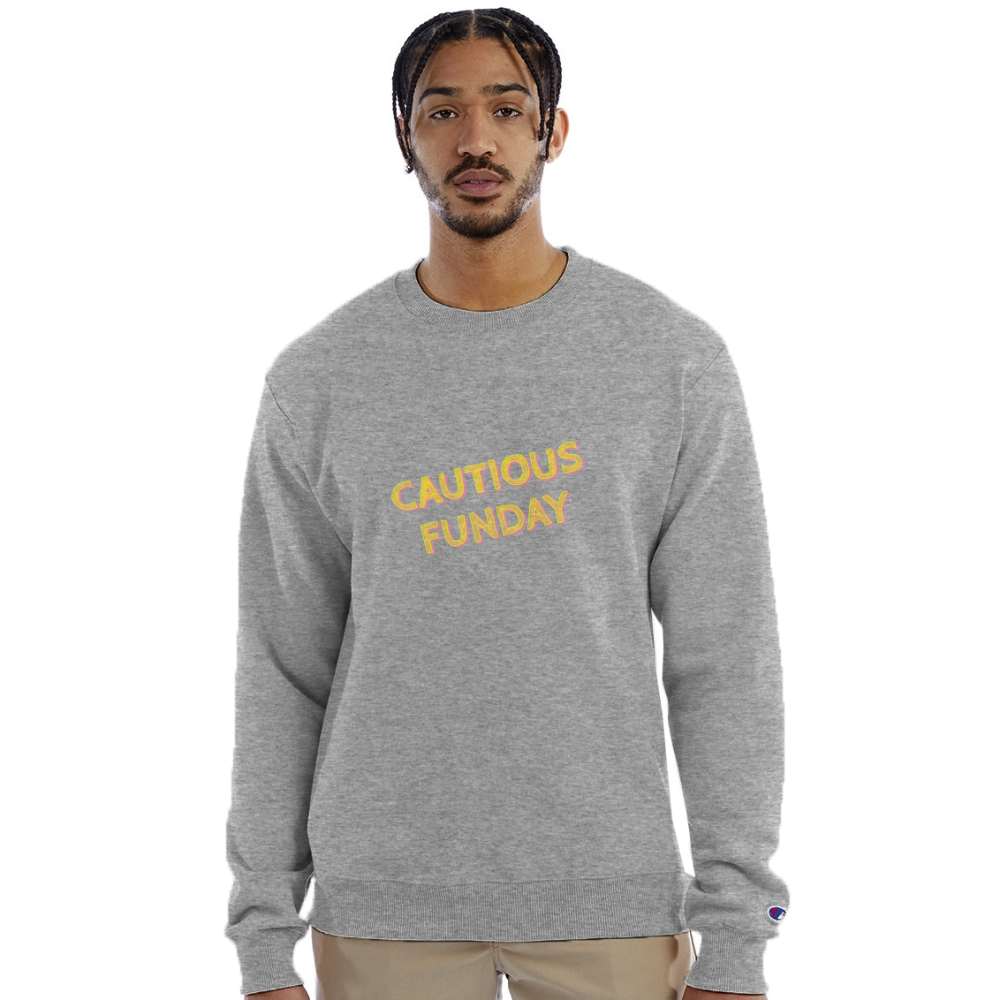 Cautious Funday Crew Sweatshirt - heather gray