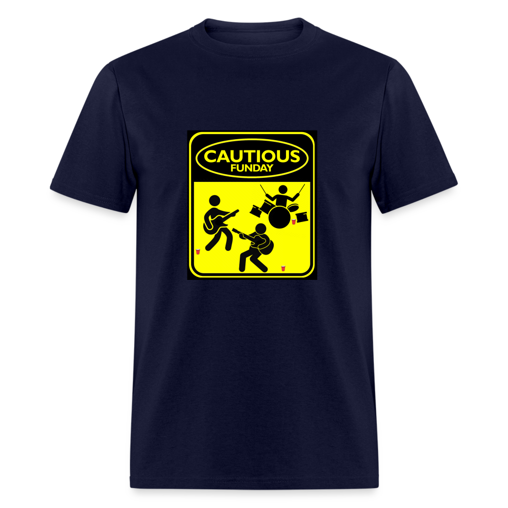Cautious Funday Graphic Tee Unisex - navy