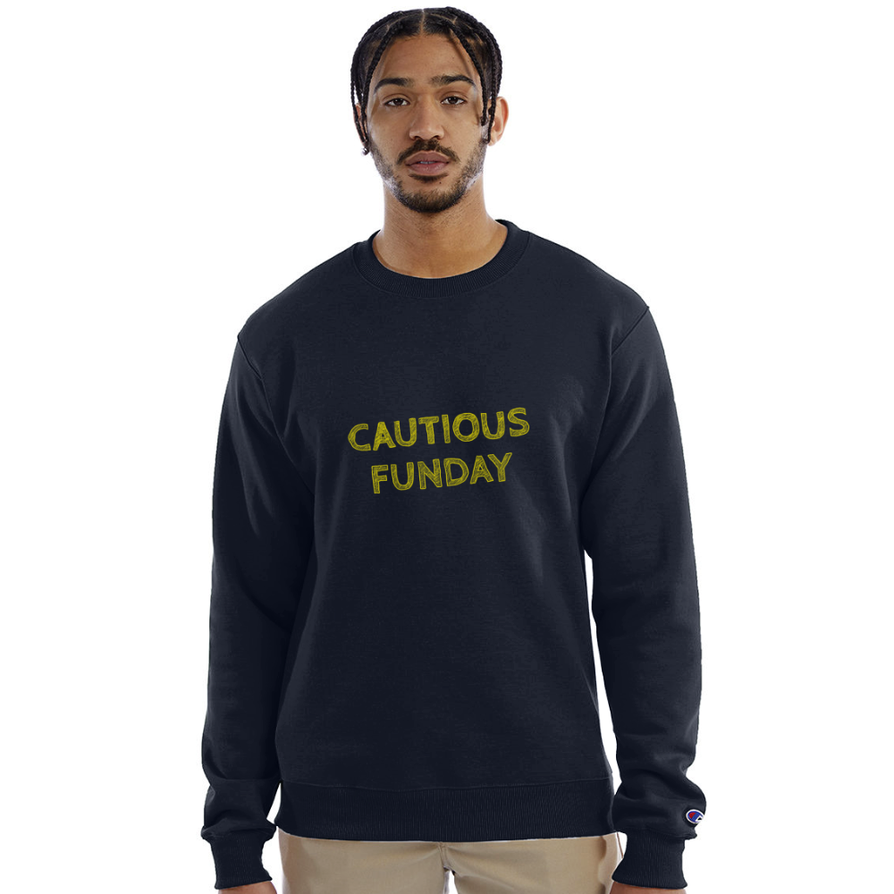 Cautious Funday Crew Sweatshirt - navy
