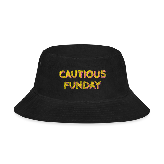 Cautious Funday Bucket Hat - black