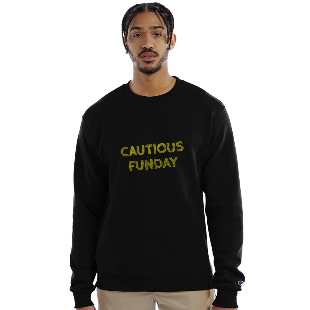 Cautious Funday Crew Sweatshirt - black
