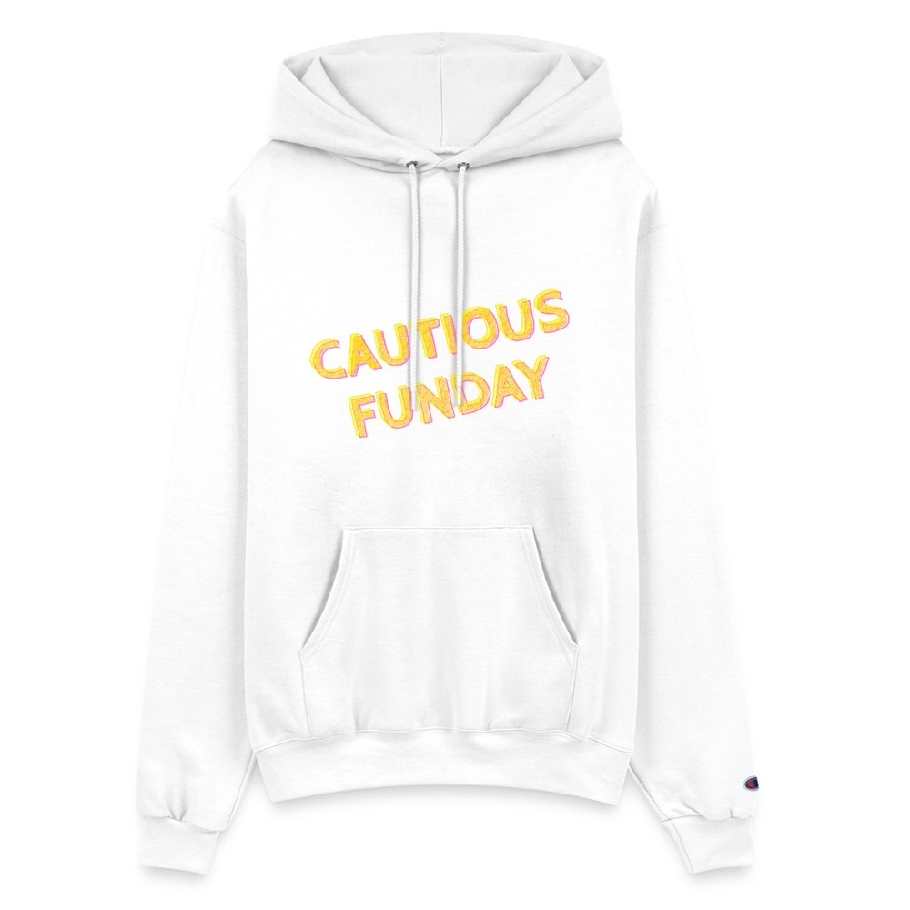 Cautious Funday Hoodie - white