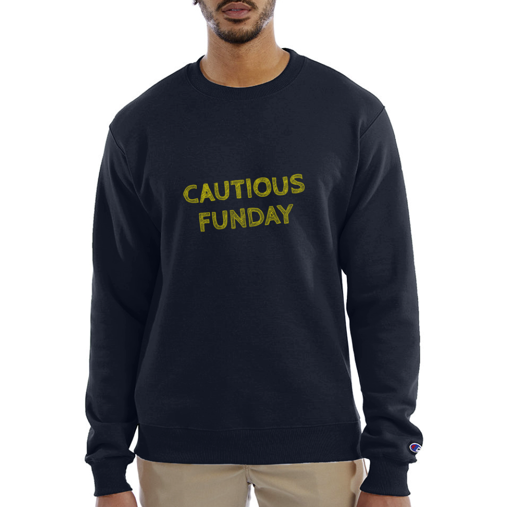 Cautious Funday Crew Sweatshirt - navy