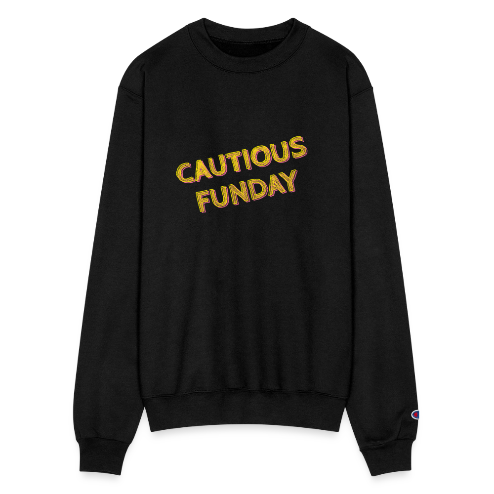 Cautious Funday Crew Sweatshirt - black