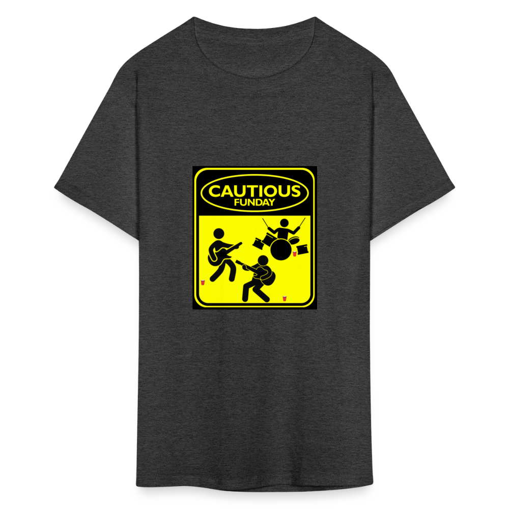 Cautious Funday Graphic Tee Unisex - heather black
