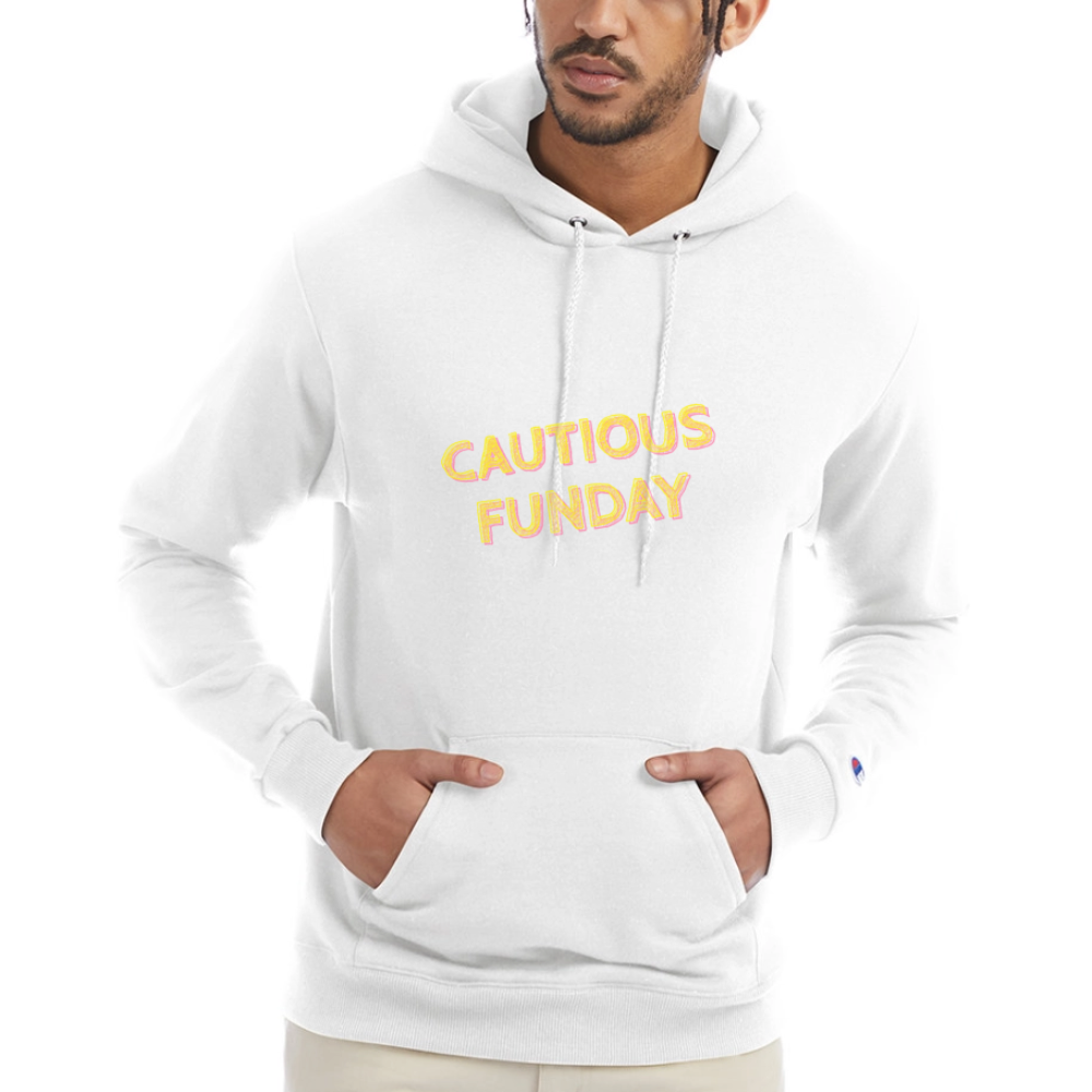 Cautious Funday Hoodie - white