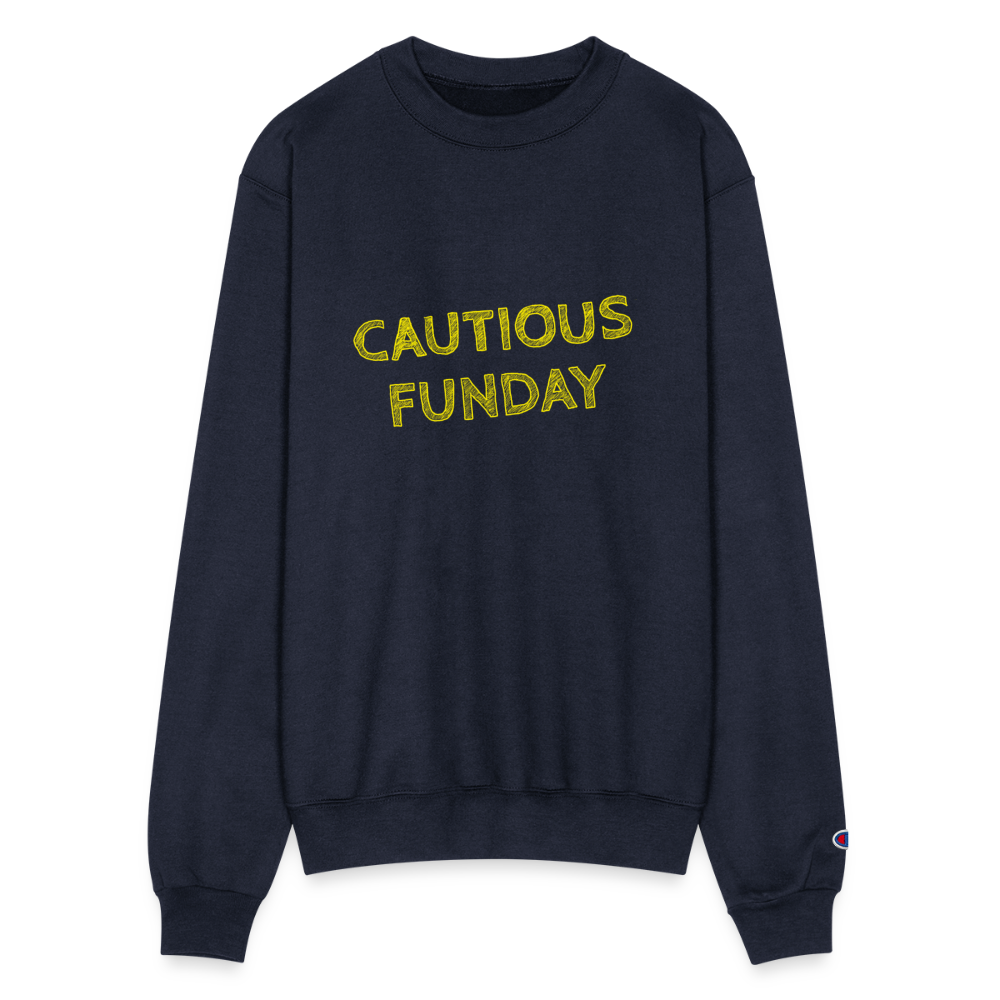Cautious Funday Crew Sweatshirt - navy