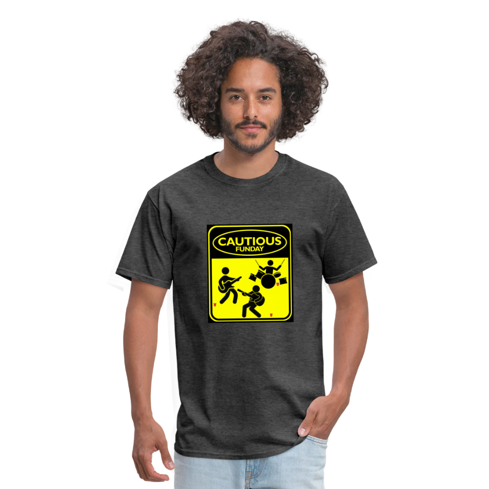 Cautious Funday Graphic Tee Unisex - heather black