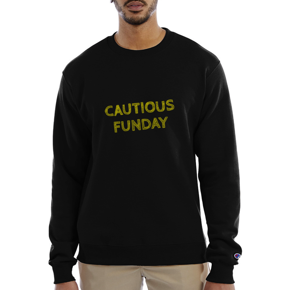 Cautious Funday Crew Sweatshirt - black